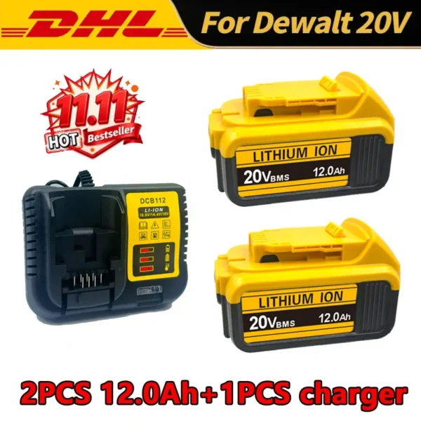 100% Original 20V 12Ah MAX Battery Power Tool