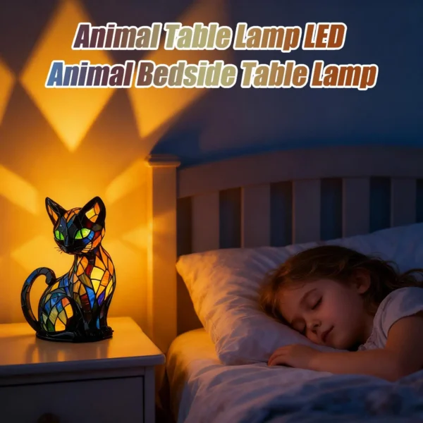 Animal Resin Night Light LED Bedside Lamp