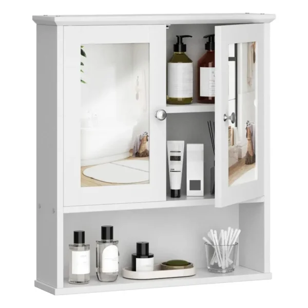 Bathroom Cabinet with Mirror, Wood Medicine
