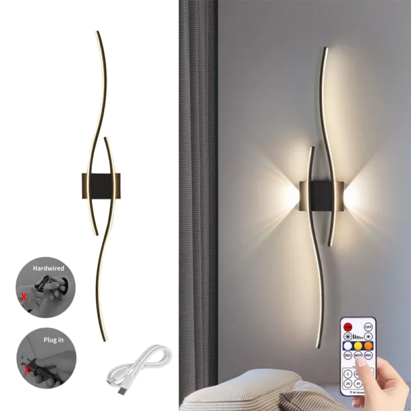 LED Rechargeable Wall Lamp 60/80CM Hole-Free