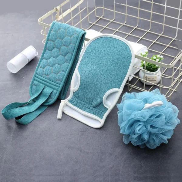 3pcs/set Body Cleaning Washcloth Soft Brush Home