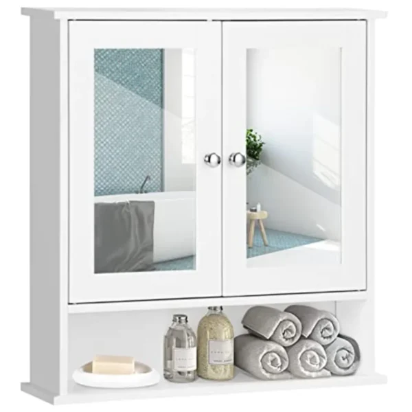 Bathroom Cabinet Wall Mount, Wooden Medicine