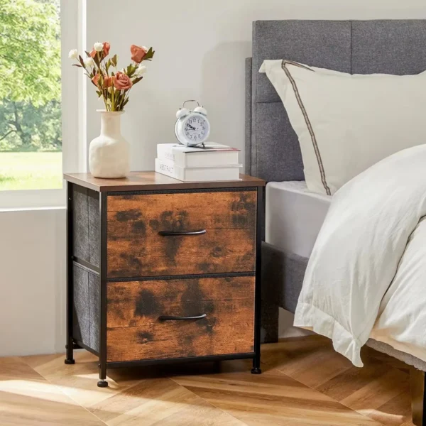 JHK Nightstand Bedside Coffee Sofa Table Storage