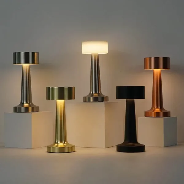 LED Table Lamp Retro Touch  3 Color Rechargeable