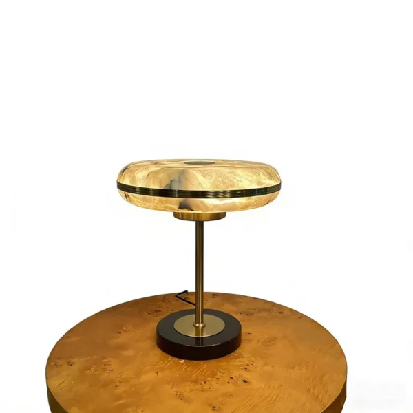 Natural Spanish Marble Table Lamp, Minimalist